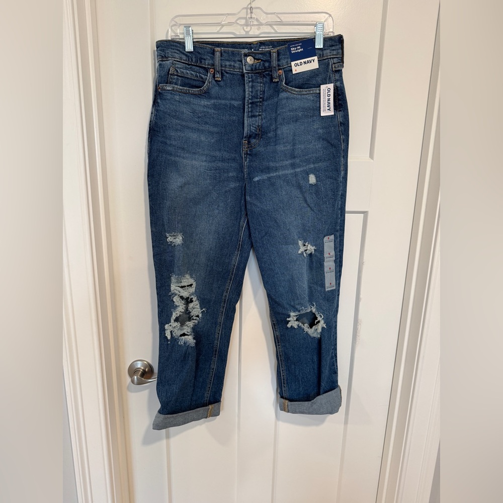 NWT Distressed Blue Jeans